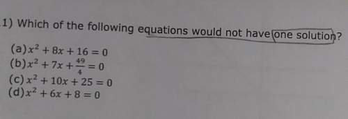Which of the following equations would not have one solution