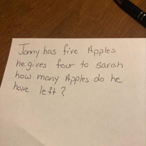 Jonny has five apples he gives four to sarah how many apples do he have left ?