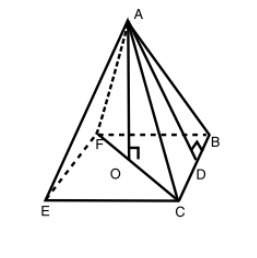 In the square pyramid shown below, the diagonal length fc = 16√2 centimeters and the height of the p