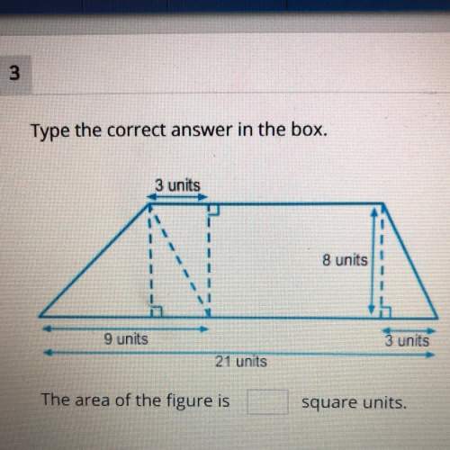 Type the correct answer in the box. 3 units units 9 units 3 units 21 u