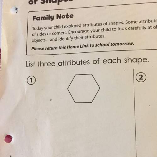 What are the 3 attributes to a hexagon