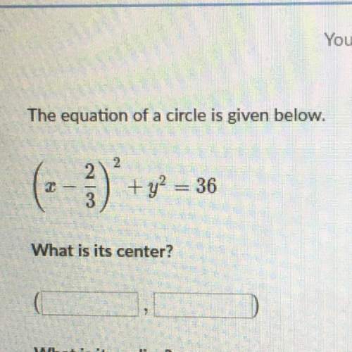 The equation of a circle is given below. what is its center?