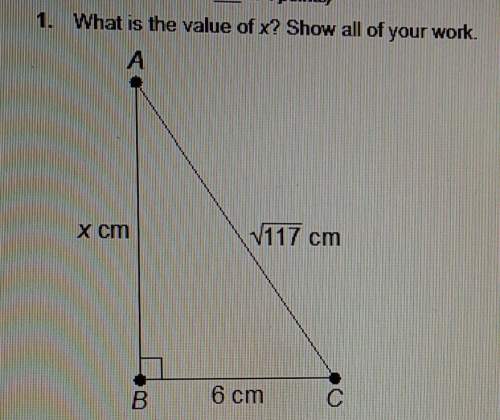 What is the value of x? show all of your work.
