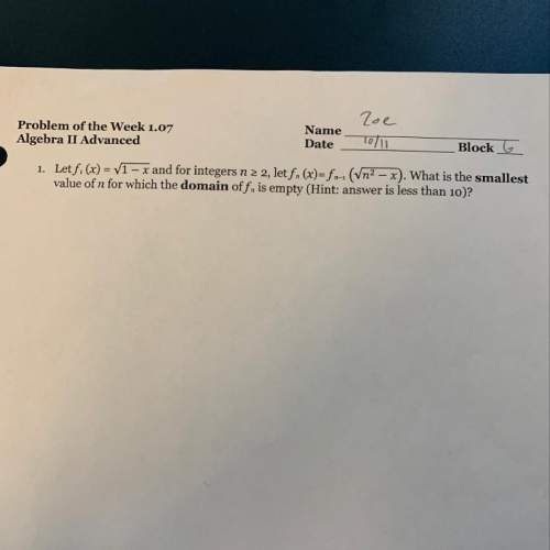 What is the smallest value of n for which the domain of fn is empty? i will give brainliest
