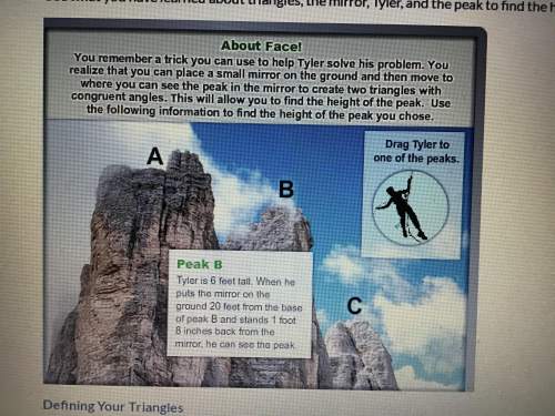 Can someone ! (:  tyler will climb peak  2. in the drawing below, label th