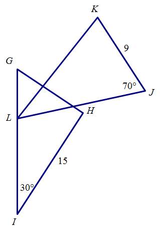 If the triangles are congruent (ghi con. jkl) which statement is false?  a. angle k is c