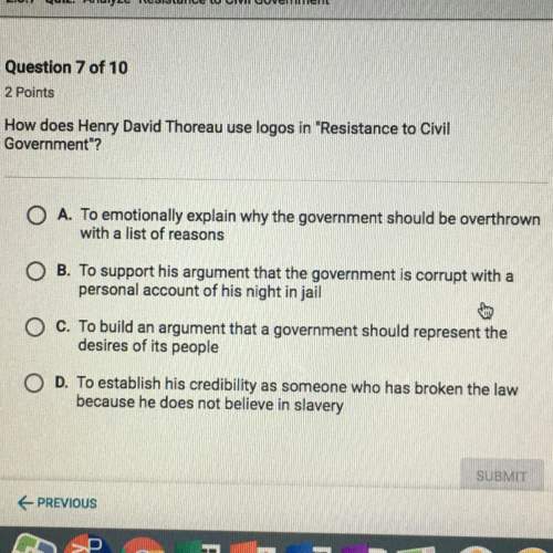 How does henry david thoreau use logos in "resistance to civil government"