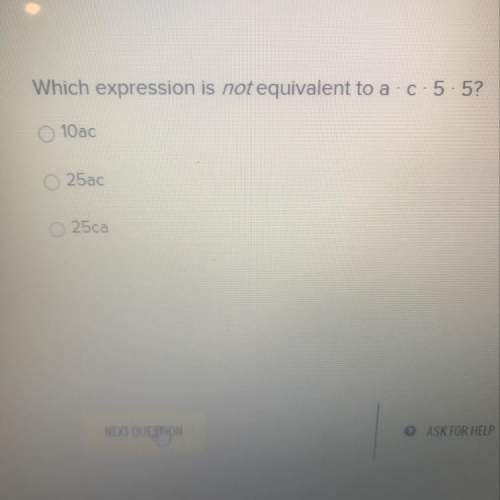 Which expression is not equivalent to a times c times 5 times 5 ?