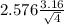 2.576\frac{3.16}{\sqrt{4}}