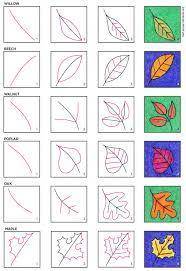 How to draw fall leaves