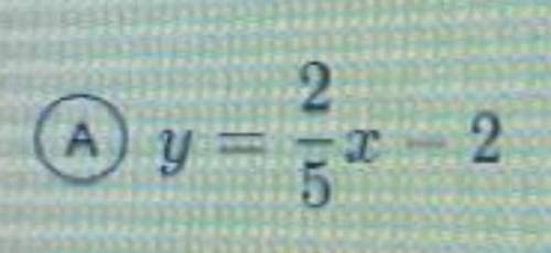 Which equation represents the line shown on the coordinate right below