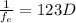 \frac{1}{f_e}=123D