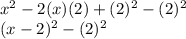 x^2-2(x)(2)+(2)^2-(2)^2\\(x-2)^2-(2)^2