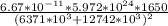 \frac{6.67*10^{-11}*5.972*10^{24} *1650 }{(6371*10^{3}+12742*10^{3})  ^{2} }
