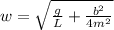 w = \sqrt{ \frac{ g}{L} + \frac{b^2}{4m^2}  }