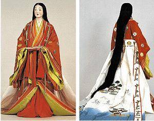 Describe how an upper-class Japanese woman looks like during the 10th century.