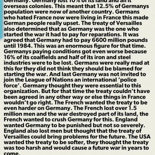 How was the treaty of versailles harsh on german citizens
