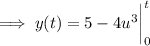 \implies y(t)=5-4u^3\bigg|_0^t