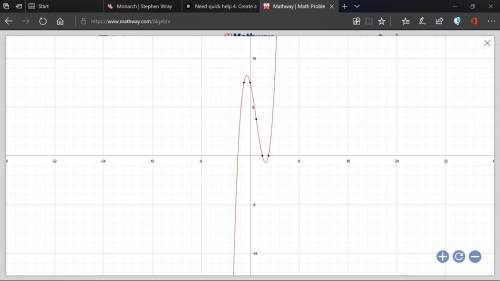 Need quick   4. create a unique parabola in the pattern f(x) = ax2 + bx + c. describe the direction 