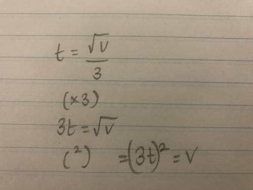 Solve the given equation for v.