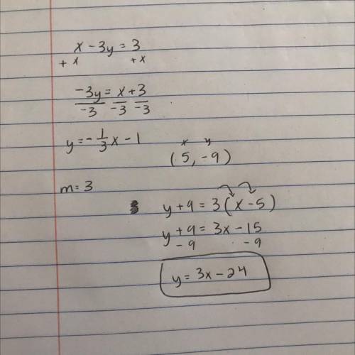 PLEASE HELP

Write an equation of the line in slope-interecpt form that is perpendicular to the line