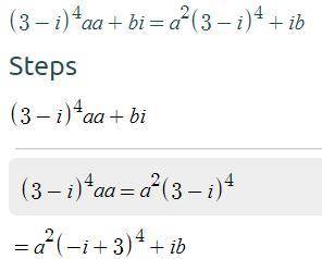 Write (3-I)^4 in a simplest a+bi form
