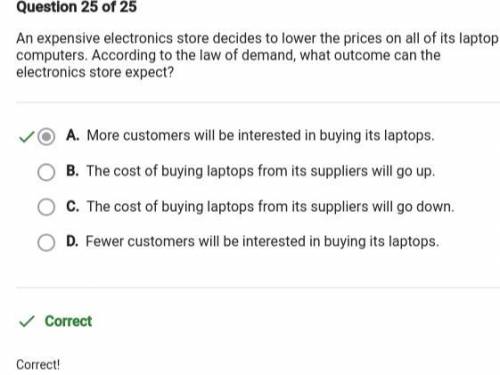 An expensive electronics store decides to lower the prices on all of its laptop

computers. Accordin