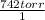 \frac{742 torr}{1}