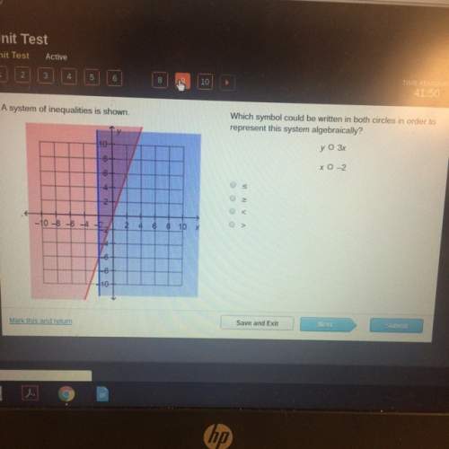 Which symbol could be written in both circles in order to represent this system algebraically?