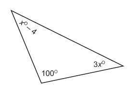 What is the value of x on this triangle?