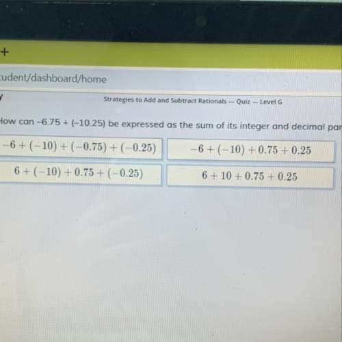 How can 6.75 + (-10.25) be expressed as the sum of its integer and decimal parts?