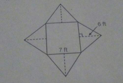 The net of a square pyramid and its dimensions are shown. what is the total surface area