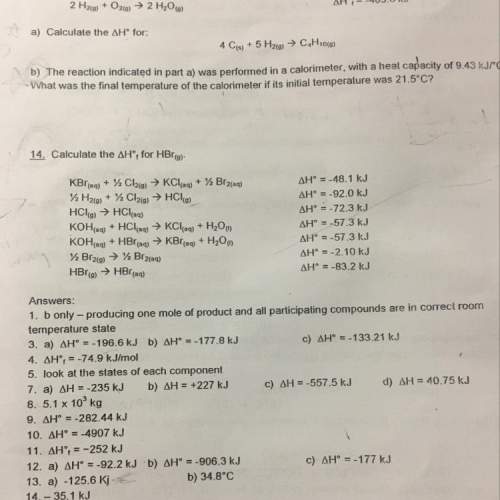 Is there a way to do #14 without hess’s law, and just use standard molar enthalpy (sum of product -s