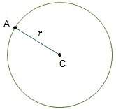 in circle c, r = 32 units. what is the area of circle c?  32pi units2