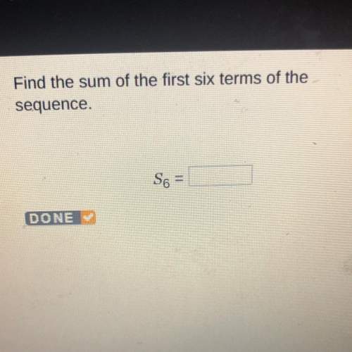 Find the sum of the first six terms of the sequence.  s6=