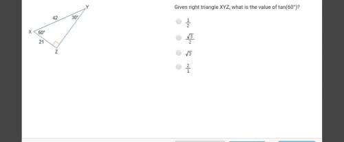 Triangle x y z is shown. angle x z y is a right angle. angle z x y is 60 degrees and angle x y z is