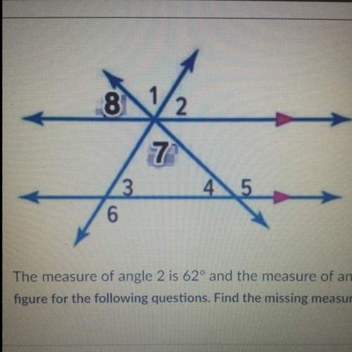 The measure of angle 2 is 62° and the measure of angle 4 is 36°. refer to the following figure for t