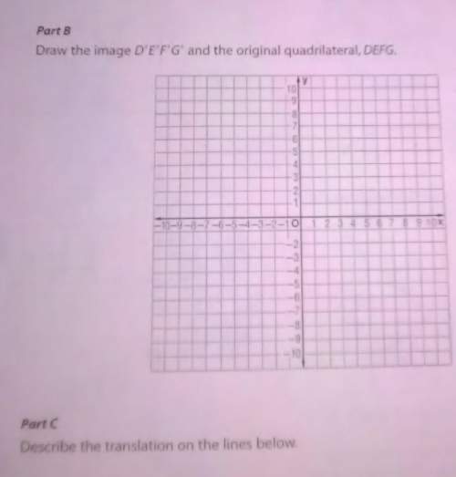 Part(b)draw the image d'ff'g' and the original quadrilateral, defgdesc