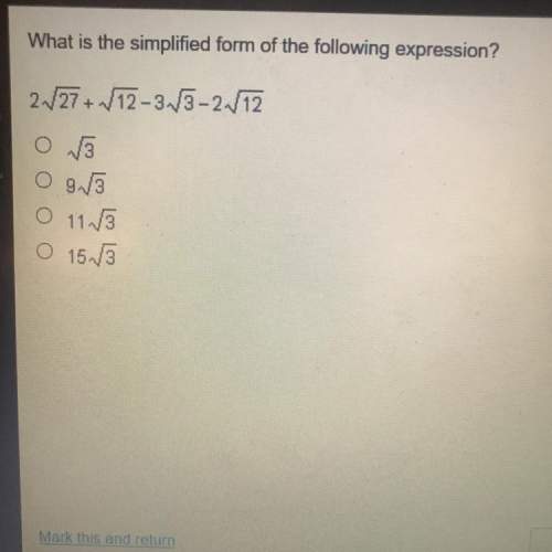 Timed! does anyone know this algebra question? will give brainiest