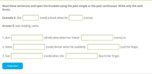 Read these sentences and open the brackets using the past simple or the past continuous. write only