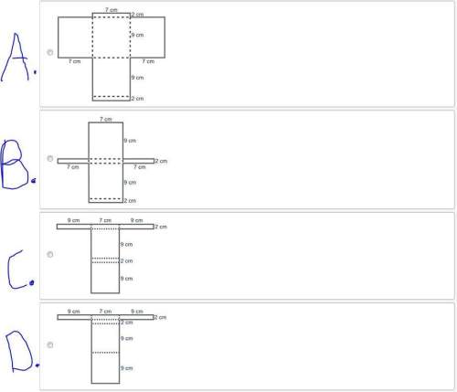 Fast i need the answer to ! @!  which net matches the solid figure shown below?