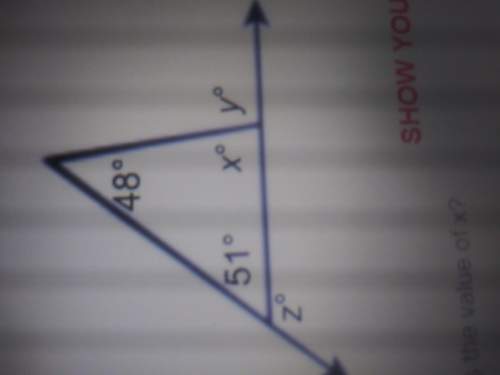Given the triangle below, answer the following questions a. what is the value of x?