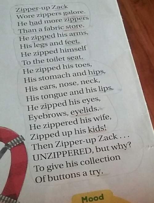 What does the poem mean when he says that zack "had more zippers than a fabric store"?