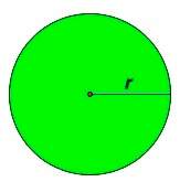 Calculate the area of a circle with a radius of 2 cm and a circle with a radius of 4 cm. leave your