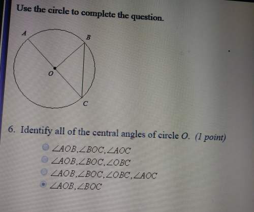 And check my answer. identify all of the central angles of circle o.