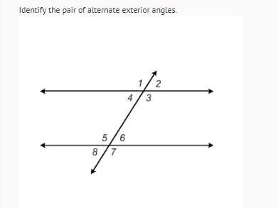 Identify the pair of alternate exterior angles