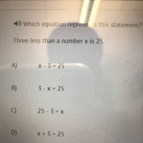 Which equations represents that statement?