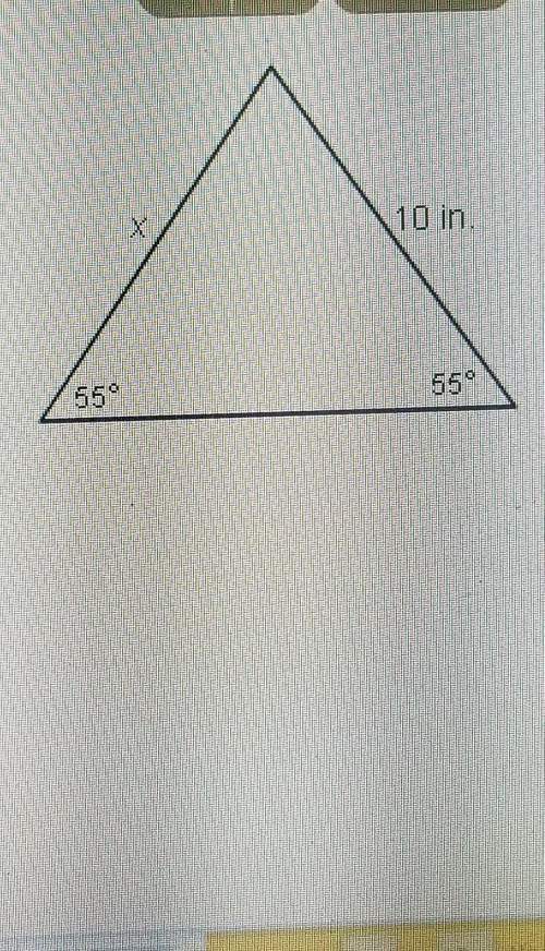 Look at the figure. find the value of x.