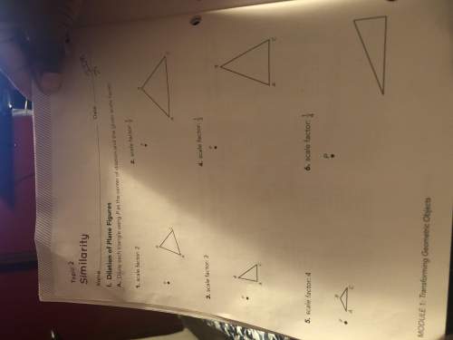 Dilate each triangle using p as the center of dilation and the given scale factor