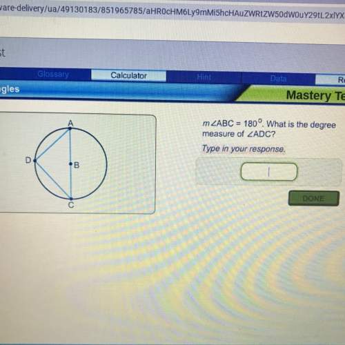 If m angle abc=180. what is the degree measure of angle adc